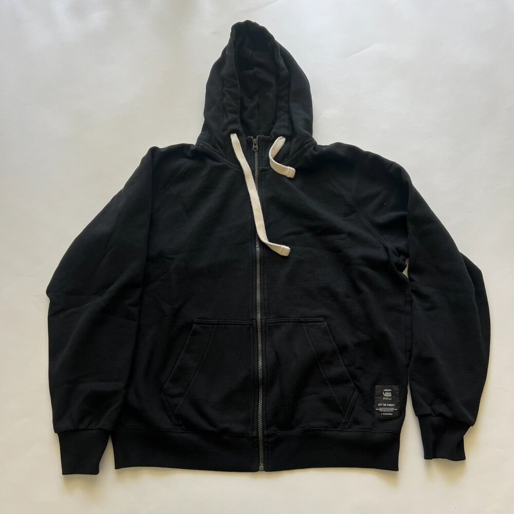 G Star Raw Zip Up Hoodie Black USED Size XL